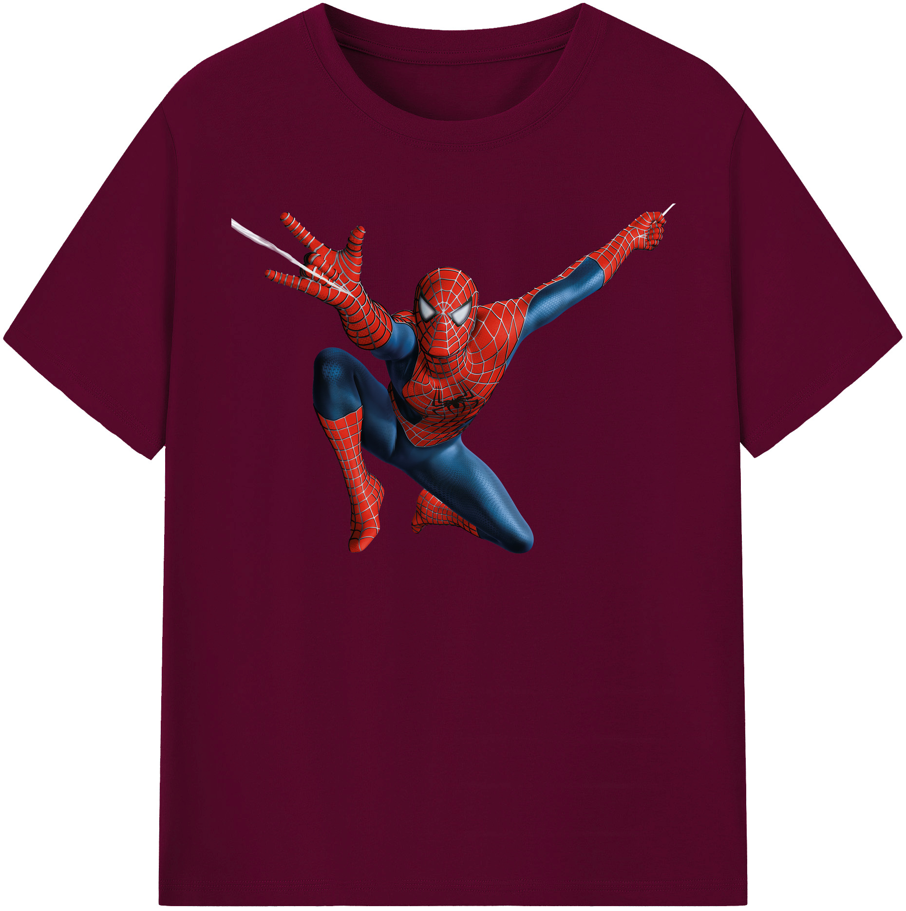 （画像用） Spider Man スパイダーマン レディースカジュアルプリントTシャツ（綿100％）